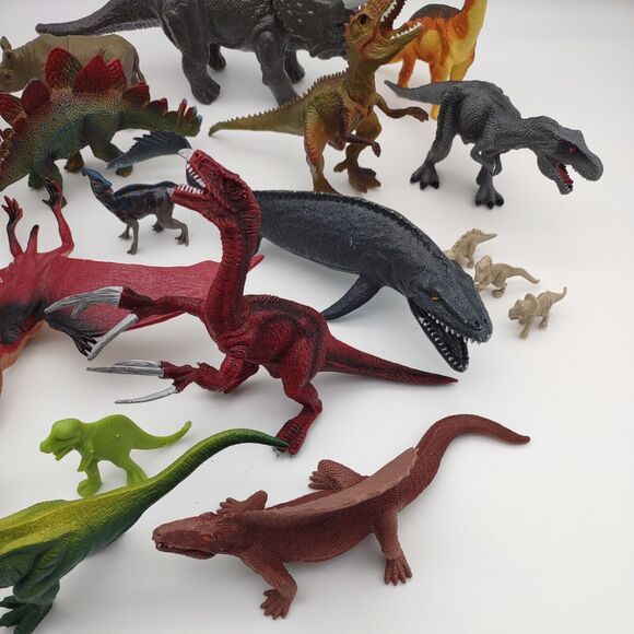 Lot of 20 Plastic Dinosaurs Figures Toys ~ Multiple sizes / Brands ~ No JP/JW - Picture 5 of 7